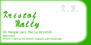 kristof mally business card